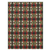 泥酔した赤と白バラ抽象芸術 テーブルクロス (正面)