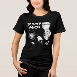 泥酔パンダ 面白い 酔っ払ったアライグマ トライブレンドＴシャツ