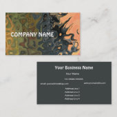 泥、石板、火炎、白抽象芸術名刺 名刺 (正面/裏面)