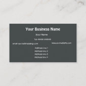 泥、石板、火炎、白抽象芸術名刺 名刺 (裏面)