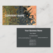 泥、石板、火炎、白抽象芸術名刺 名刺 (正面/裏面)