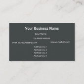 泥、石板、火炎、白抽象芸術名刺 名刺 (裏面)