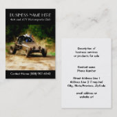 泥ATVのデューンバギーのMotorsportsクラブ 名刺 (正面/裏面)