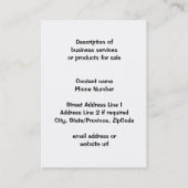 泥ATVのデューンバギーのMotorsportsクラブ 名刺 (裏面)