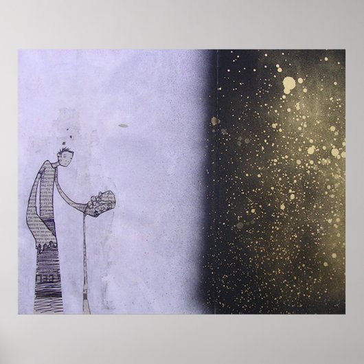 注ぎビールのスケッチ ポスター (正面)