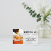 注ぎビールボトルをピントグラスに 名刺 (スタンド正面)