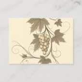 注ぎワイングラスつる植物ブドウワイナリー 名刺 (裏面)