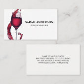 注ぎ赤ワイングラス名刺 名刺 (正面/裏面)