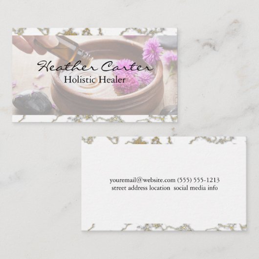 注ぐ必要な香り油 名刺 (正面/裏面)