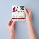 注ぐ赤ワイン,ワインバー/ワイナリー広告ズ チラシ (手)