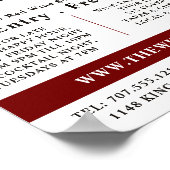 注ぐ赤ワイン，ワインバー/ワイナリー広告ズ ポスター (角)