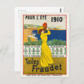 注ぐ。トイレズフラウデヴィンテージポスター1910 ポストカード (正面/裏面)