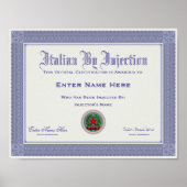 注イタリアン射証明によおもしろいり ポスター (正面)