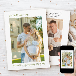 注カジュアル意2垂直写真妊娠Anno 案内状