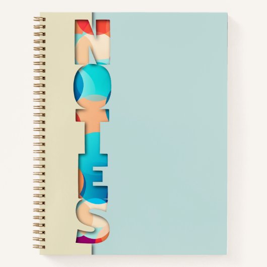 注カラフル記文字 ノートブック (正面)