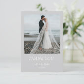 注シンプル記結婚付きサンキューカード サンキューカード (スタンド正面)