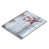 注パーソナライズされた帳ホワイトウォッシュウッドバーンドアC ノートブック (左側)