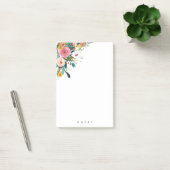 注パーソナライズされた意数々の花フローラピンクボホ ポストイット (オフィス)