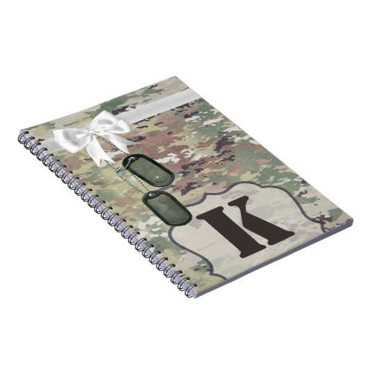 注パーソナライズされた記陸軍OCP迷彩柄ユニフォームCamof ノートブック (右側)