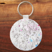 注ポップ・アートの キーホルダー (正面)