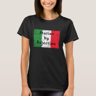 注入おもしろいなレディースワイシャツによるイタリア語 Tシャツ