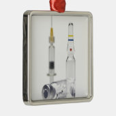 注入のための薬を含んでいるガラスびん メタルオーナメント (右)