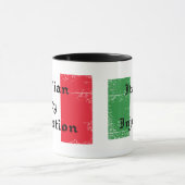 注入の信号器のおもしろいなコーヒー・マグによるイタリア語 マグカップ (中央)