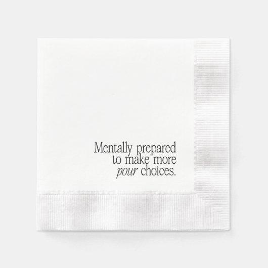 「注力」の決定 縁ありカクテルナプキン (正面)