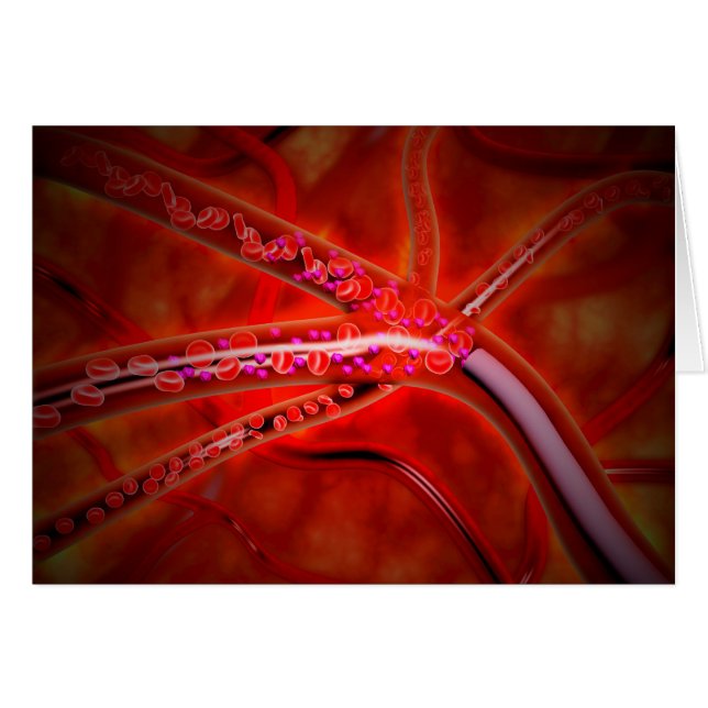 注射される医学の顕微鏡的見解 (正面横)