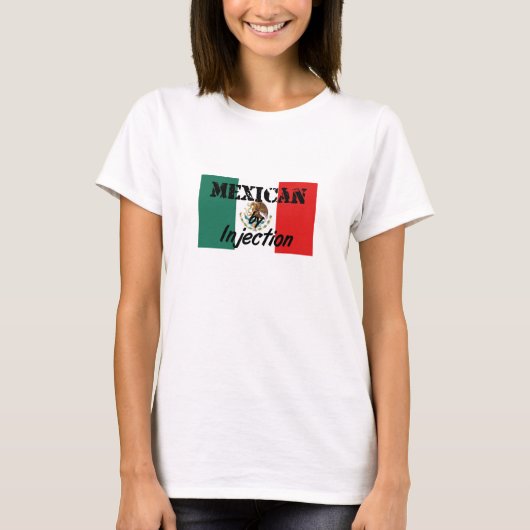 注射でメキシコ人おもしろTシャツ Tシャツ (正面)