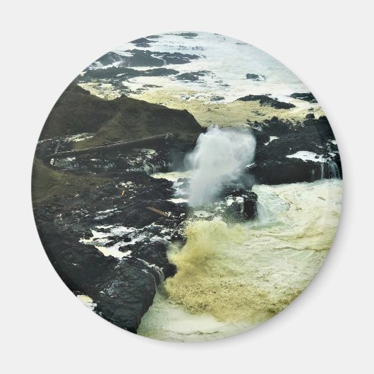 注射ホーン、ペルテュア岬、オレゴン海岸 マグネット (正面)