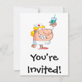 注射器おもしろいナース 招待状 (正面)