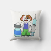 注射器で医者になる犬 クッション (裏面)