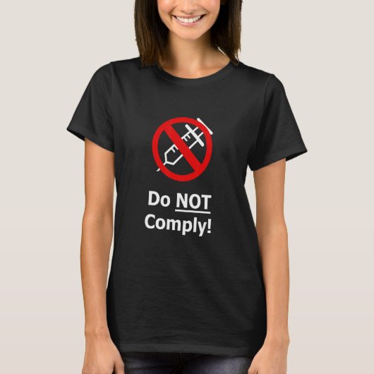 注射器に適合しない Tシャツ (正面)