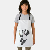 注射器の予防接種でパンダ エプロン (インサイチュ)