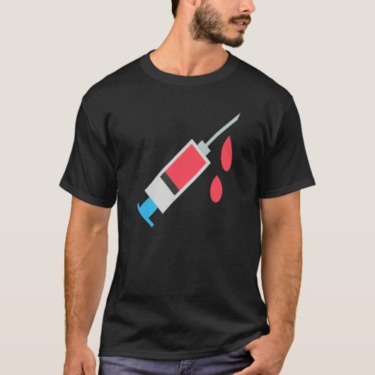 注射器の予防接種コスチューム Tシャツ (正面)
