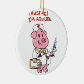 注射器を手にしたドクターブタ |戻る色 セラミックオーナメント (右)