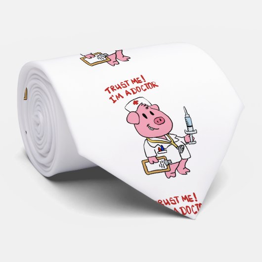 注射器を手にしたドクターブタ |戻る色 ネクタイ (ロール)