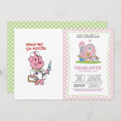 注射器を手にしたドクターブタ |戻る色 招待状 (正面/裏面)