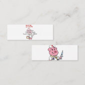 注射器を手に持つ医師豚|戻る色を選択 スキニー名刺 (正面/裏面)