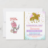 注射器を手に持つ医師豚|戻る色を選択 招待状 (正面)