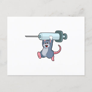 注射器を持つ看護師のマウス.PNG ポストカード