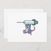 注射器を持つ看護師のマウス.PNG ポストカード (正面/裏面)