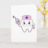 注射器を持つ看護師の歯.PNG カード (黄色い花)