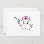 注射器を持つ看護師の歯.PNG ポストカード (正面/裏面)