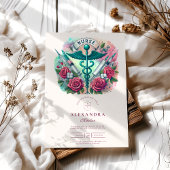 注射器カラフルによる脳瘤ナースの卒業 招待状