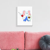 注射器接種時のゾウ キャンバスプリント (インサイチュ (リビング))