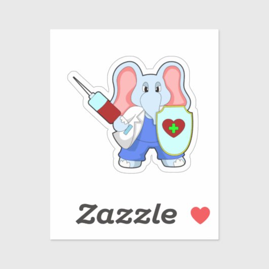 注射器接種時のゾウ シール (シート)