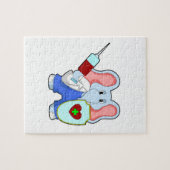 注射器接種時のゾウ ジグソーパズル (横)
