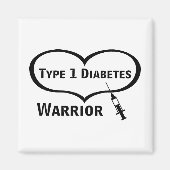 注射器磁石付1型糖尿病戦士 マグネット (正面)